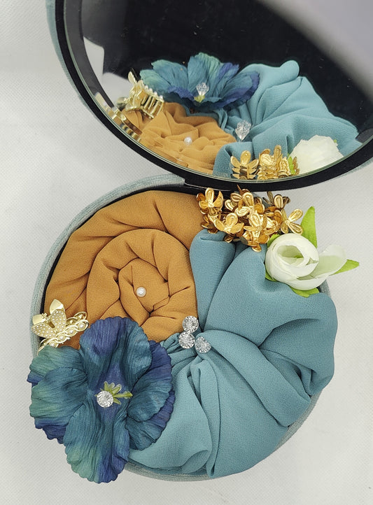 Velvet Trinket Mirror Box