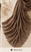 Premium Modal Lace Hijab,Soft Lightweight Women's Hijab,Tahani Boutique