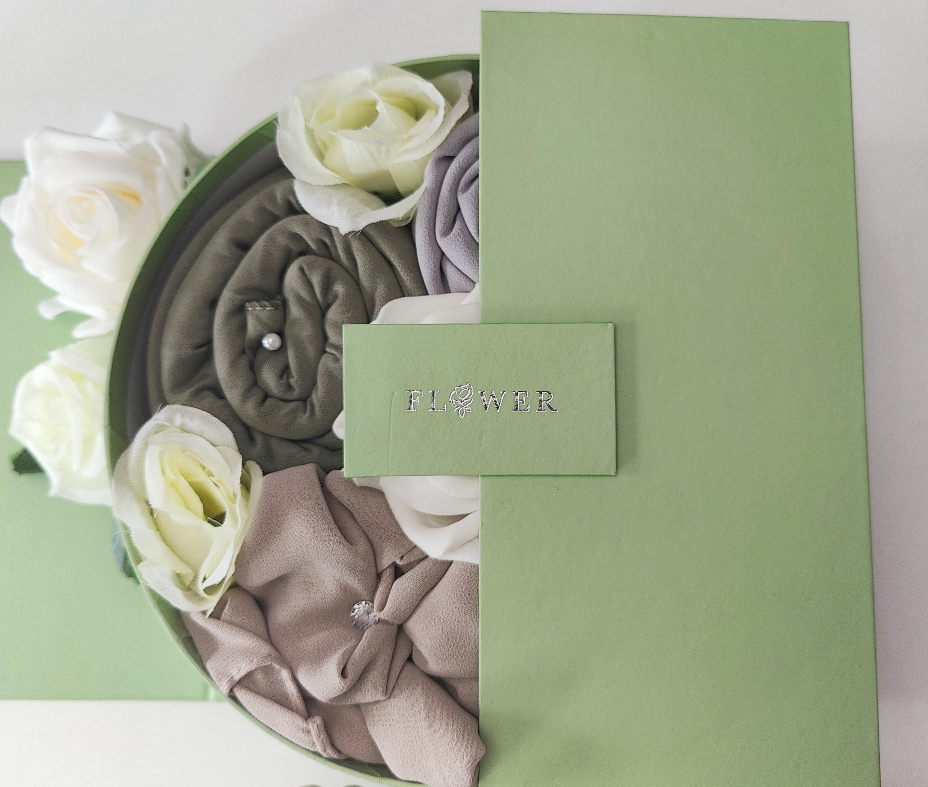 Pandora's Sage Green Hijab Gift Bouquet