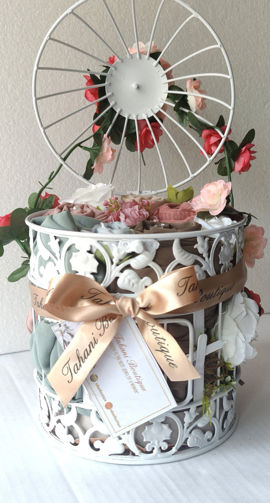 Botanical Blossom Birdcage, Hijab Gift Bouquet