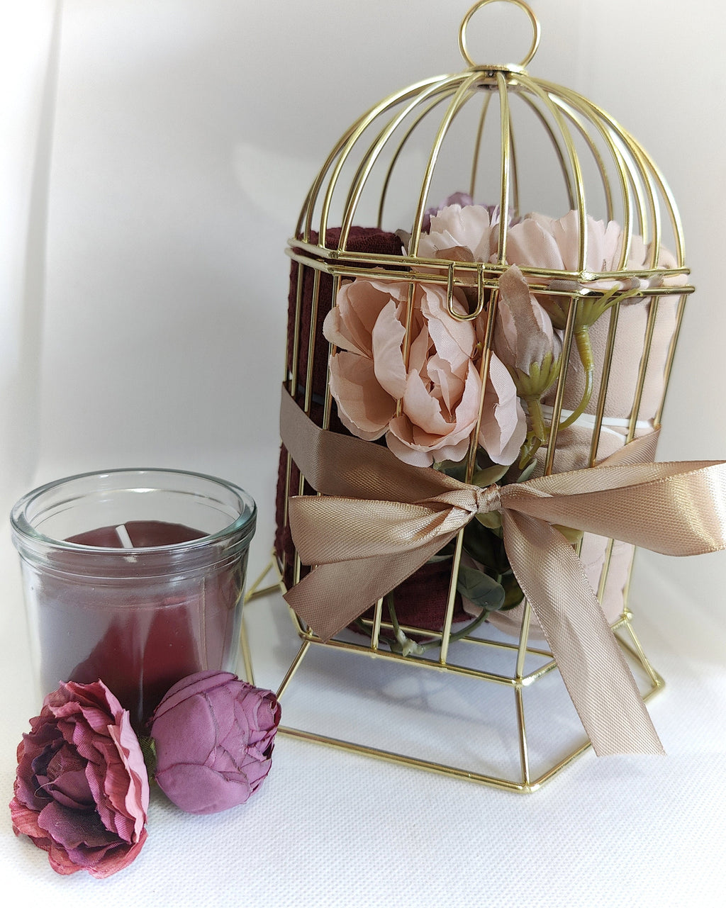 Gold Bloom Hijab Gift Birdcage