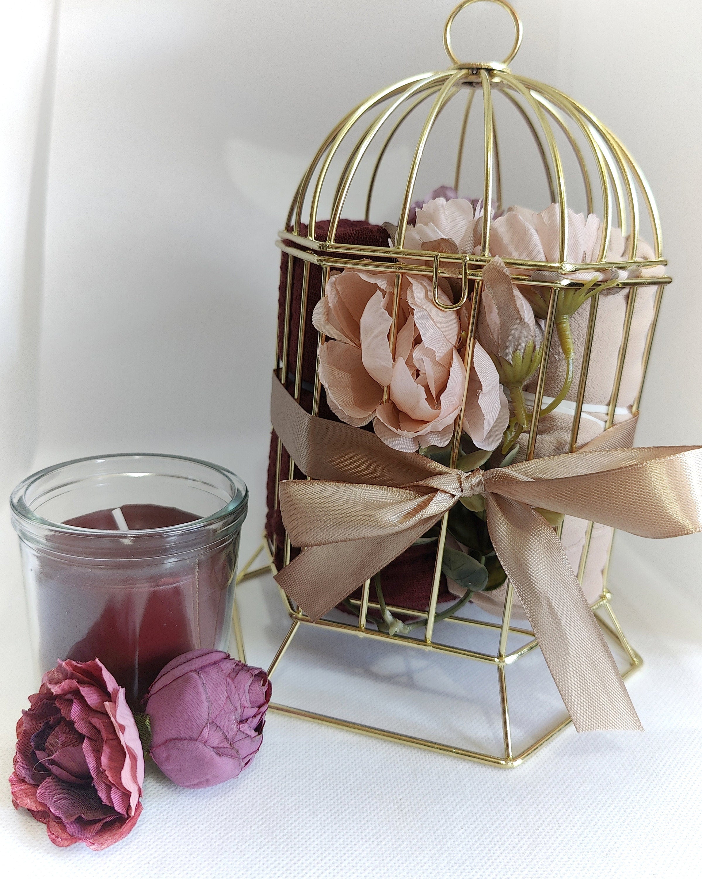 Gold Bloom Hijab Gift Birdcage