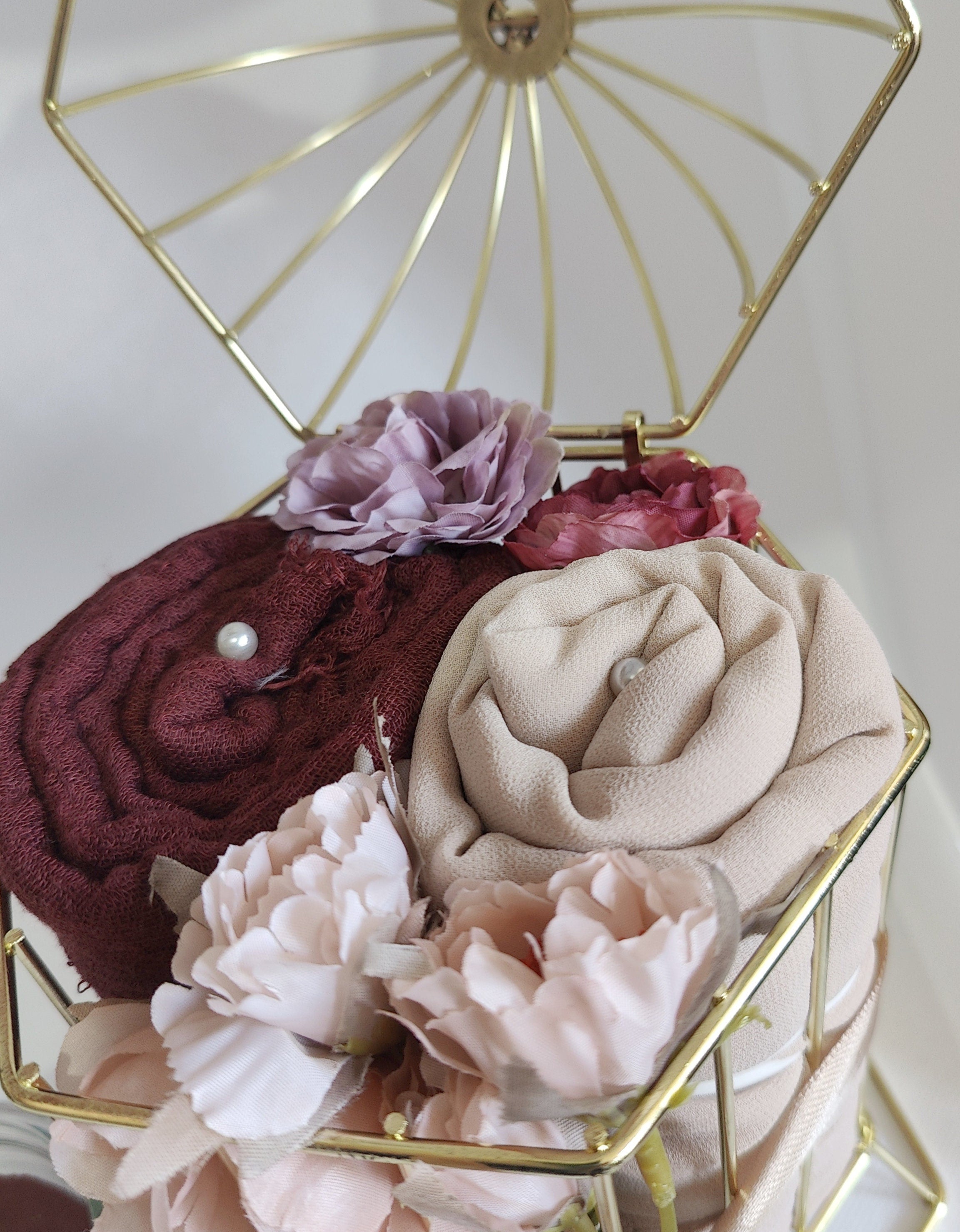 Gold Bloom Hijab Gift Birdcage