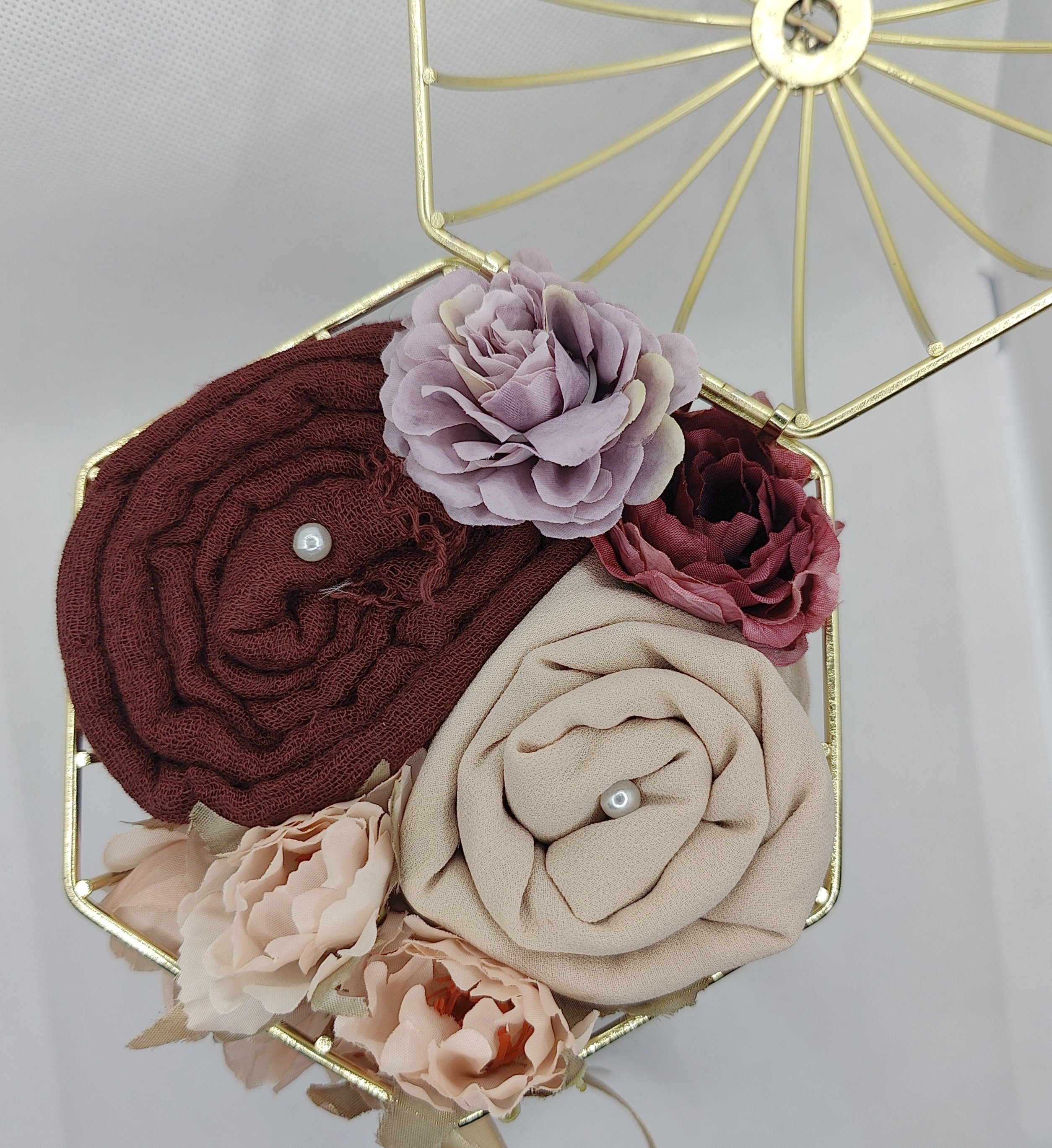 Gold Bloom Hijab Gift Birdcage