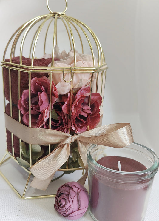 Gold Bloom Hijab Gift Birdcage