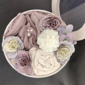 Lavender Hijab Gift Bouquet with Soy Candle – Luxury Box